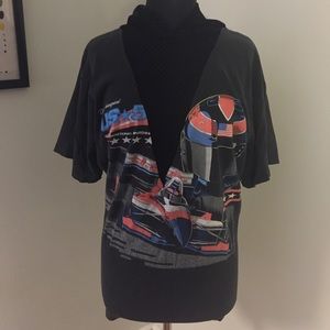 Vintage race car t shirt w mesh detail